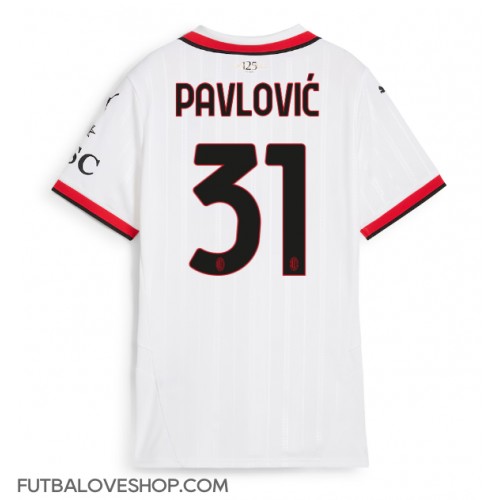 Dres AC Milan Strahinja Pavlovic #31 Preč pre Ženy 2024-25 Krátky Rukáv